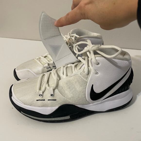 Nike Mens Kyrie 6 Sneakers Lace Up Mid Top Basketball M5.5 /W7 White BQ4630-100 - Picture 7 of 11